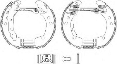 HELLA PAGID 8db355004821 -  Комплект тормозных колодок